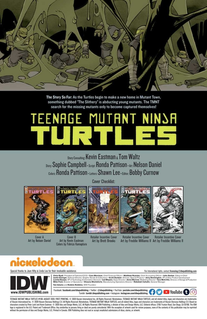 Teenage Mutant Ninja Turtles: Ongoing #108 (Cover B Eastman)