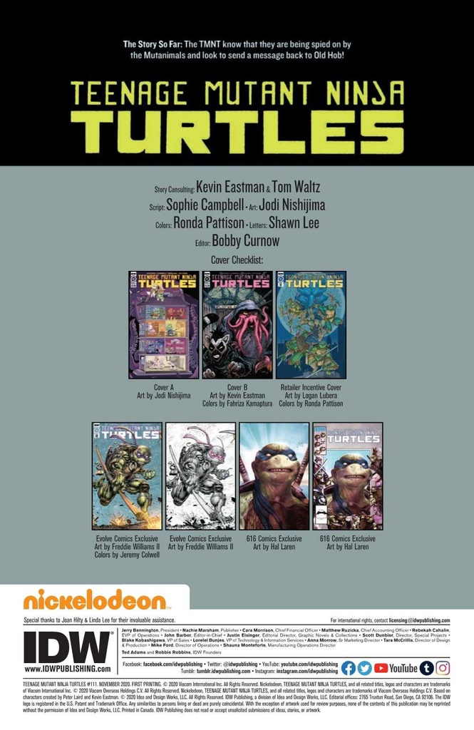 Teenage Mutant Ninja Turtles: Ongoing #111 (1:10 Lubera Variant)