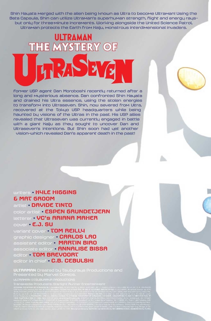 ULTRAMAN MYSTERY OF ULTRASEVEN #2 (OF 5)