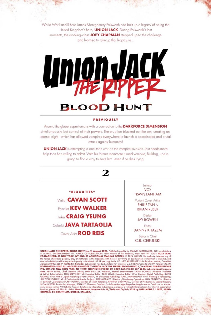 UNION JACK THE RIPPER BLOOD HUNT #2