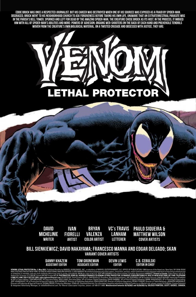 VENOM LETHAL PROTECTOR #1 (OF 5)