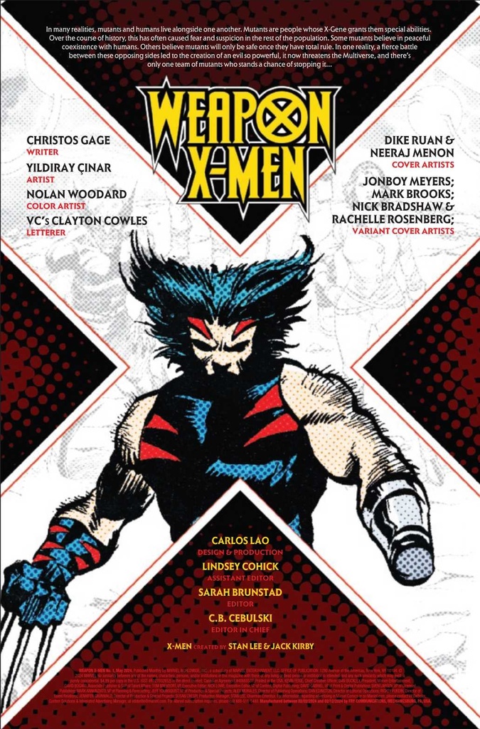 WEAPON X-MEN #1 TBD ARTIST X-MEN 97 VAR