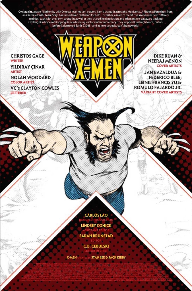 WEAPON X-MEN #2 JAN BAZALDUA VAR