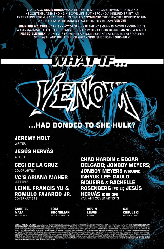 WHAT IF VENOM #1 BLACK BLANK COVER VAR