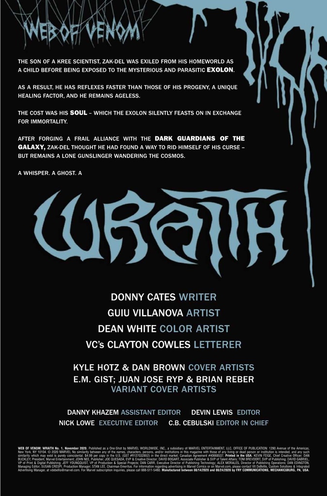 Web of Venom: Wraith #1