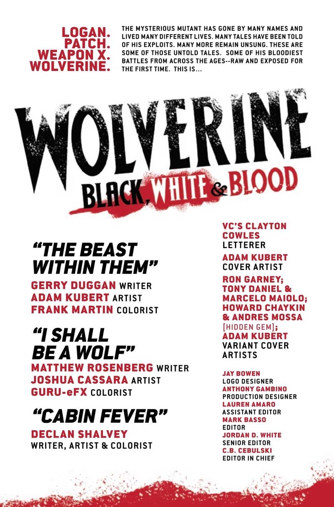 Wolverine: Black, White & Blood #1 of 4