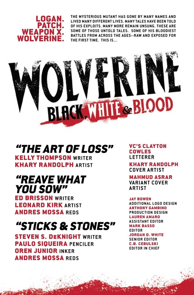 Wolverine: Black, White & Blood #4 of 4