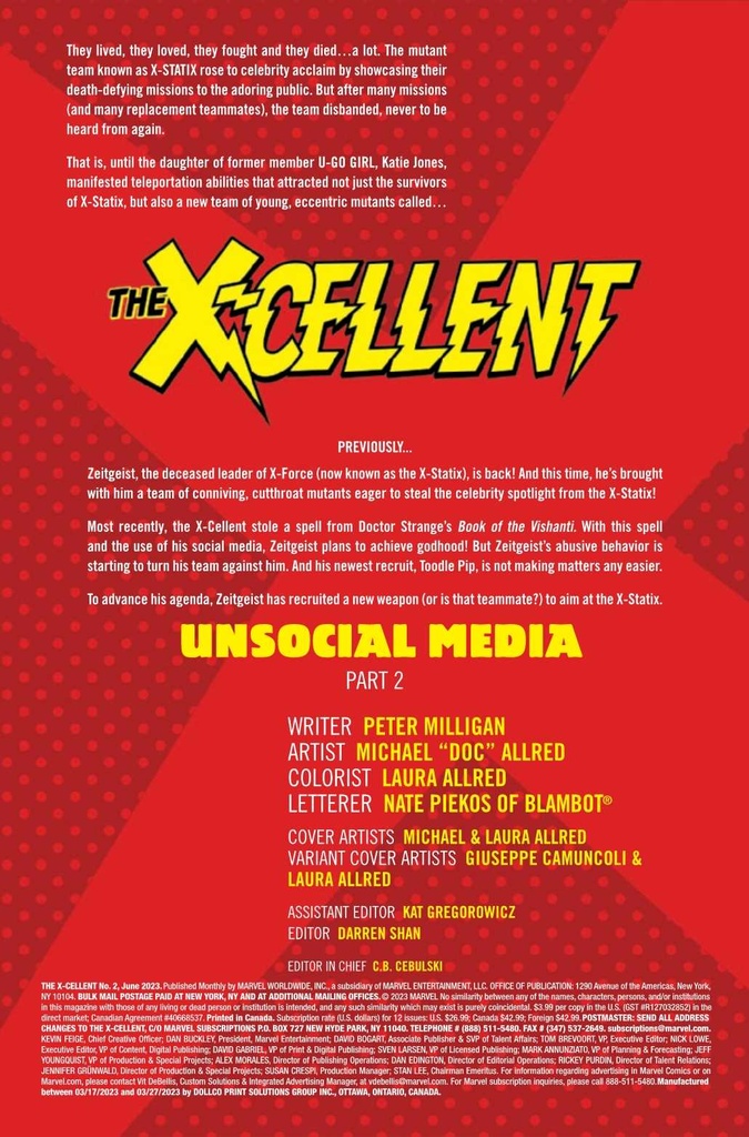 X-CELLENT #2 (OF 5)