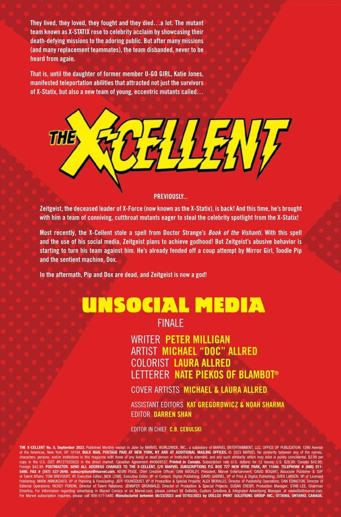 X-CELLENT #5 (OF 5)