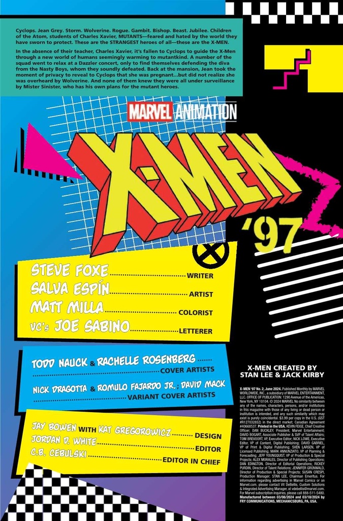 X-MEN 97 #2 TBD ARTIST VAR