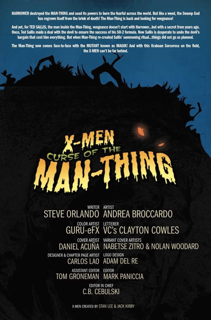 X-MEN CURSE MAN-THING #1 ZITRO VAR