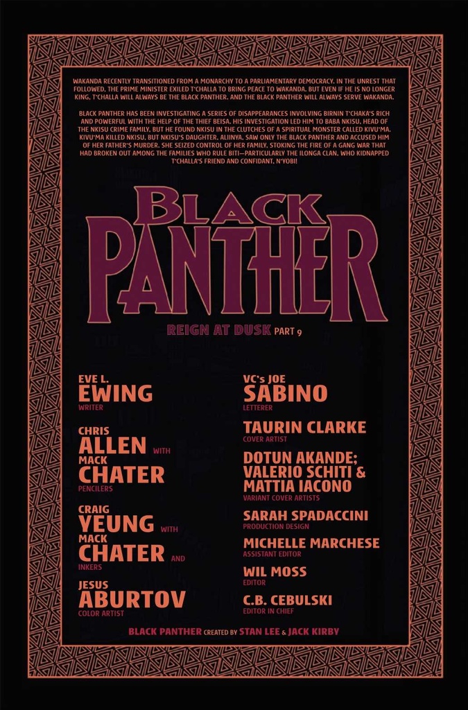 BLACK PANTHER #9 DOTUN AKANDE BLACK HISTORY MONTH VAR