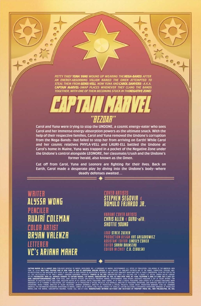 CAPTAIN MARVEL #9 CHRIS ALLEN STORMBREAKERS VAR