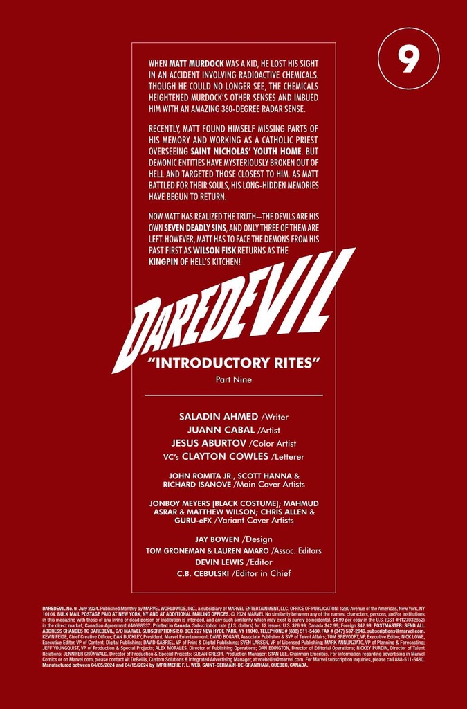 DAREDEVIL #9