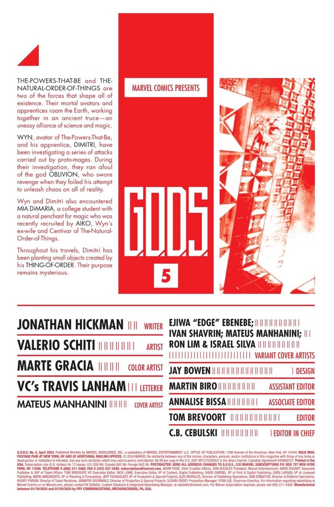 GODS #5 IVAN SHAVRIN VAR