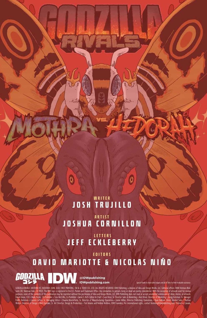 GODZILLA RIVALS MOTHRA VS HEDORAH #1 CVR A CORNILLON