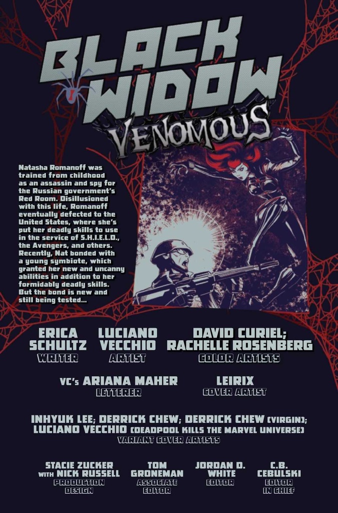 BLACK WIDOW VENOMOUS #1 TBD ARTIST VAR