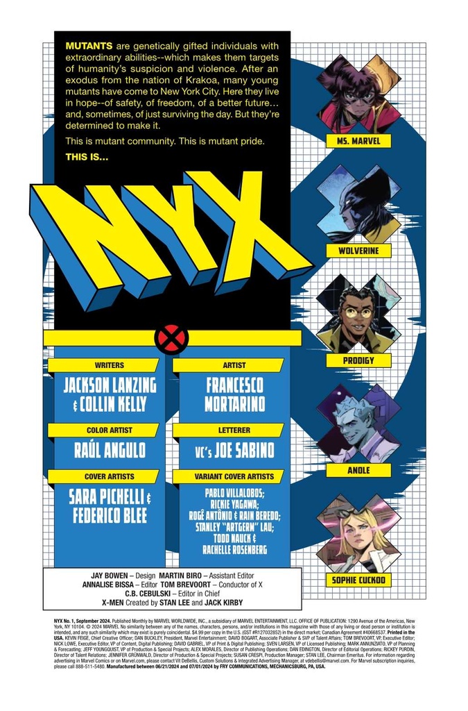 NYX #1 LOGO VAR