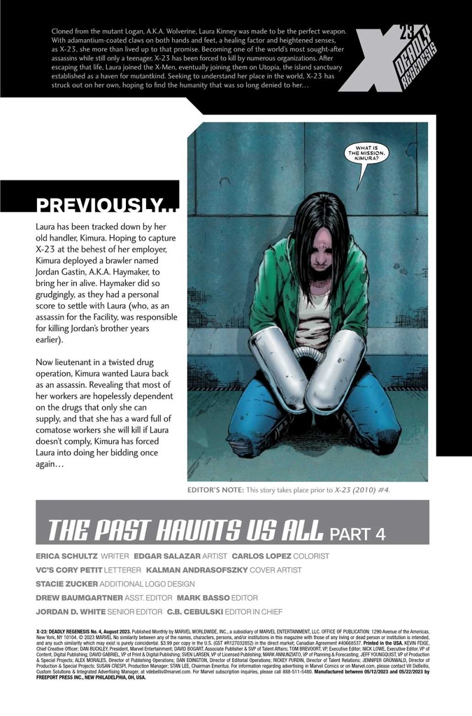 X-23 DEADLY REGENESIS #4 (OF 5)