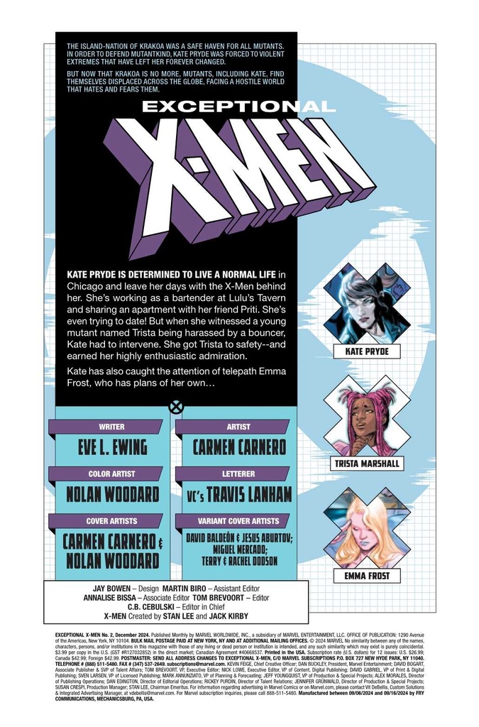 EXCEPTIONAL X-MEN #2 TERRY DODSON DOOM VAR