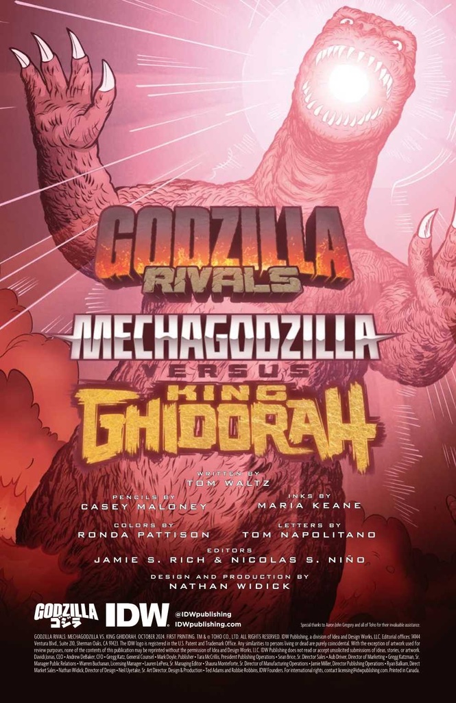 GODZILLA RIVALS MECHAGODZILLA VS KING GHIDORAH #1 CVR A