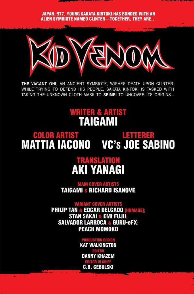 KID VENOM #2 STAN SAKAI VAR