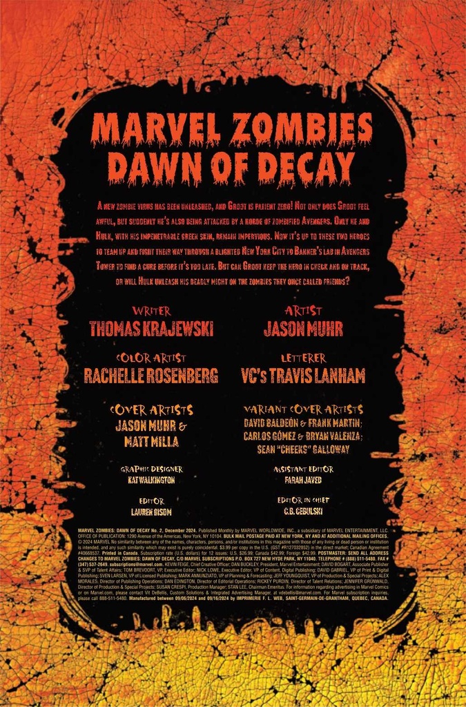 MARVEL ZOMBIES DAWN OF DECAY #2 (OF 4) TBD ARTIST VAR