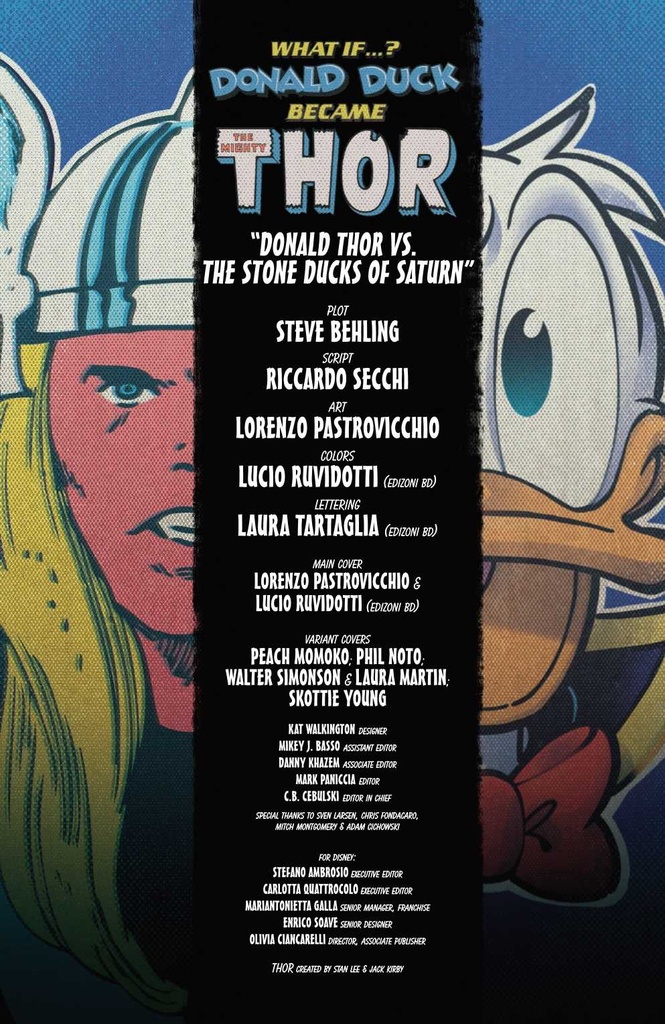 WHAT IF DONALD DUCK BECAME THOR #1 NOTO DONALD DUCK THOR VAR