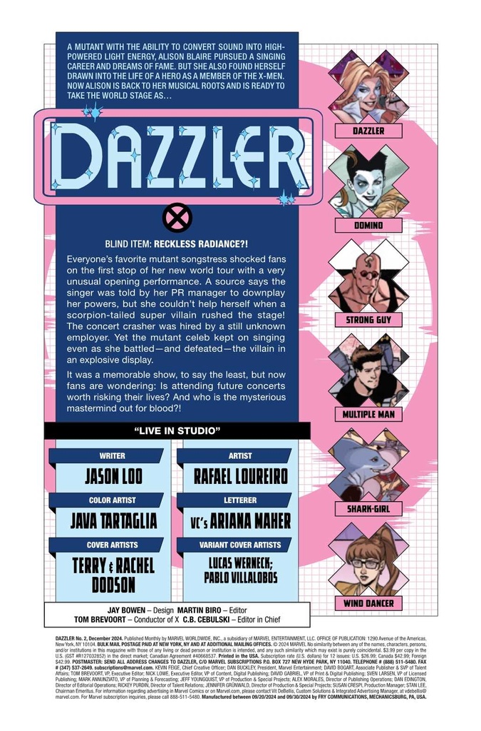 DAZZLER #2 (OF 4) PABLO VILLALOBOS VAR