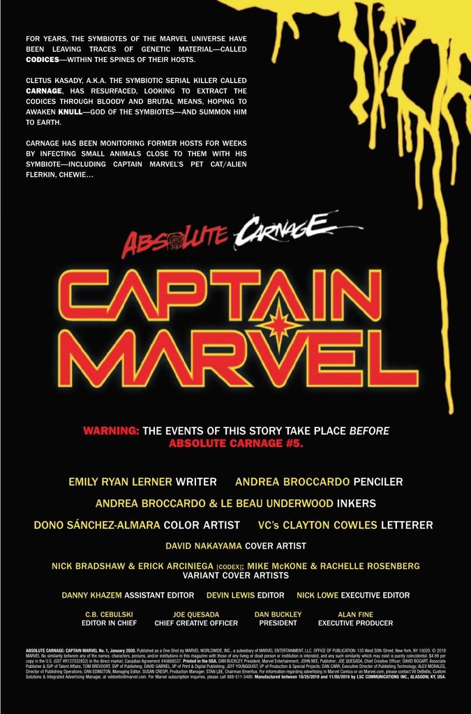 Absolute Carnage: Captain Marvel #1