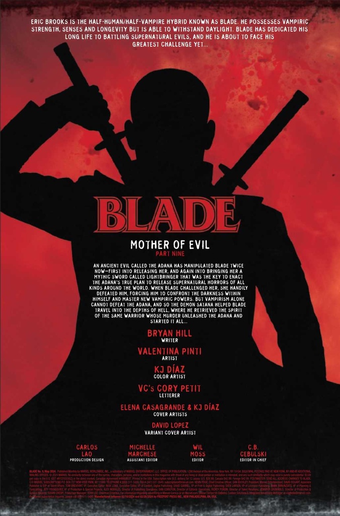 BLADE #9 DAVID LOPEZ VAR