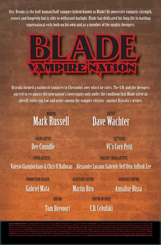 BLADE VAMPIRE NATION #1