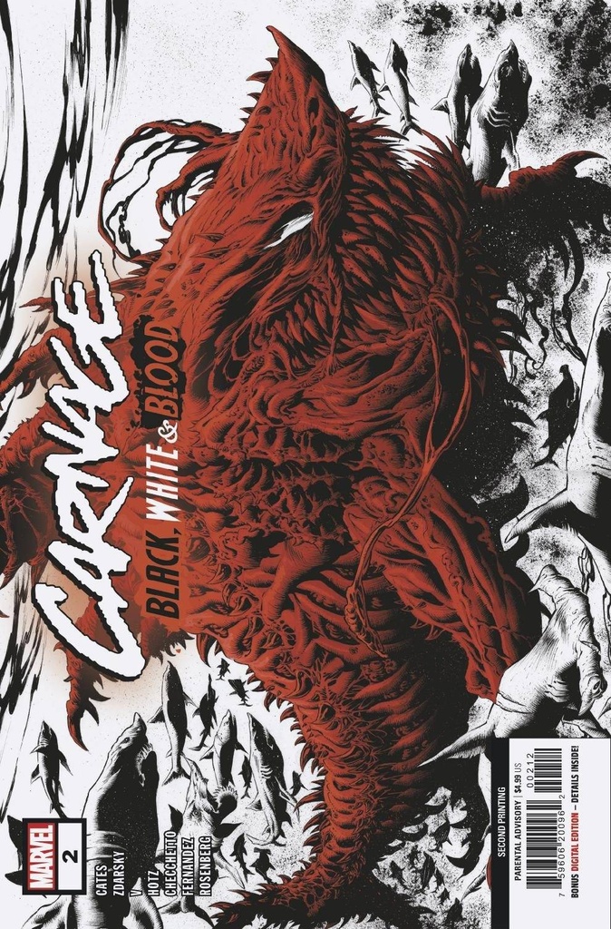 Carnage: Black White & Blood #2 of 4 (2nd Printing Kyle Hotz Variant)