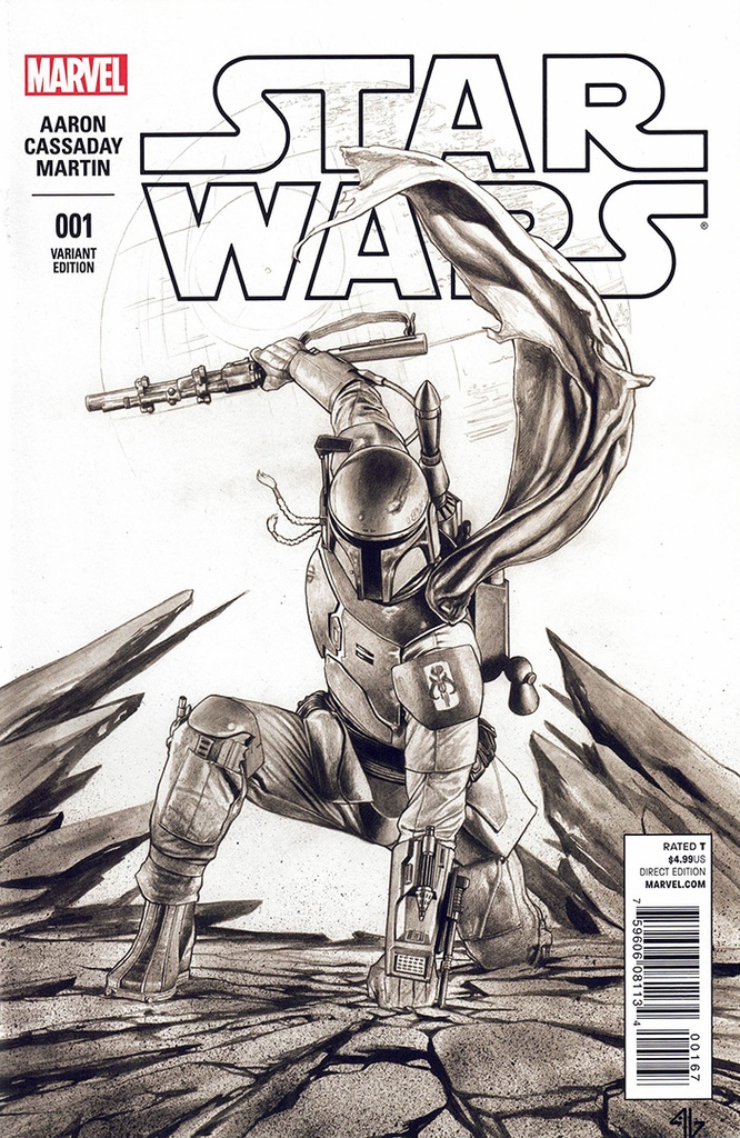 Star Wars #1 (Retailer Exclusive Adi Granov Boba Fett B&W Variant)