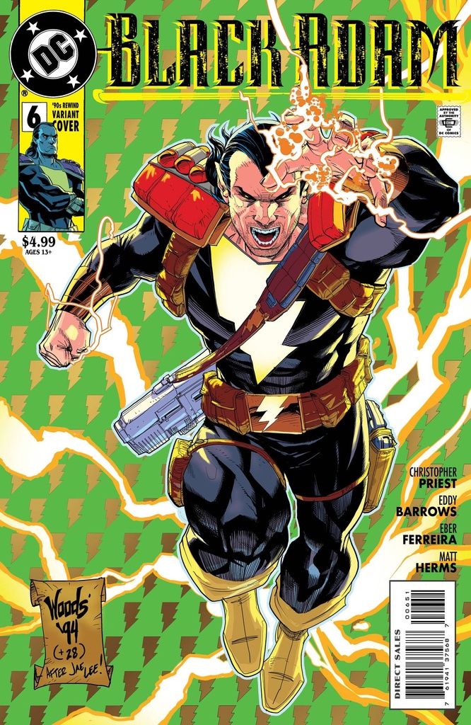 Black Adam #6 (Cover D Pete Woods 90s Rewind Card Stock Variant)