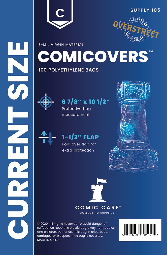 Comicare Current Sized PE Bags (Pack of 100)