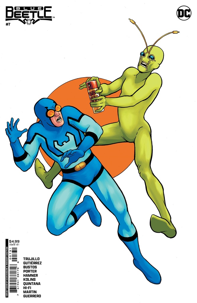 Blue Beetle #7 (Cover B Kevin Maguire Card Stock Variant)