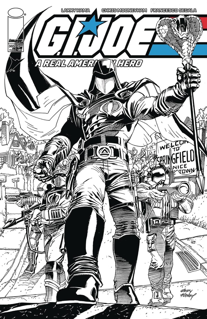 GI Joe: A Real American Hero #305 (Cover B Andy Kubert B&W Variant)