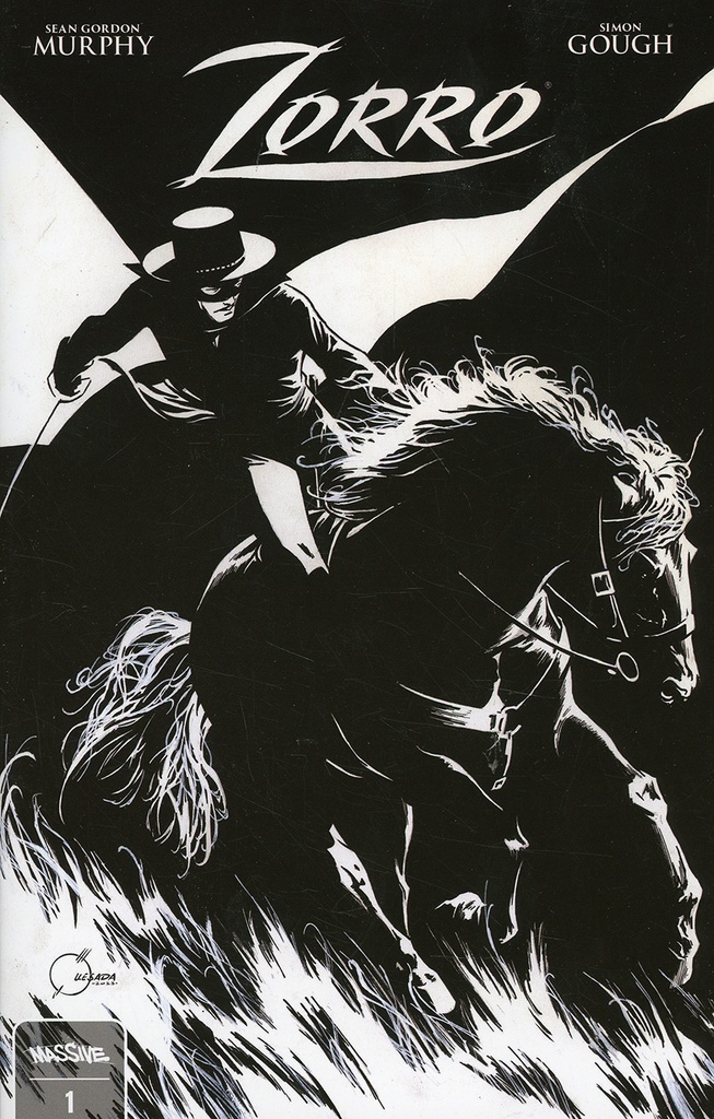 Zorro: Man of the Dead #1 of 4 (Cover E Joe Quesada B&W Variant)