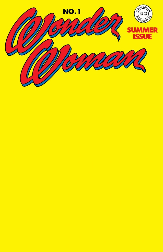 Wonder Woman (1942) #1 (2023 Facsimile Edition Blank Variant)