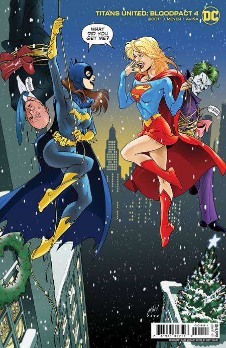 Titans United: Bloodpact #4 of 6 (Cover C Matt Haley DC Holiday Card Stock Variant)