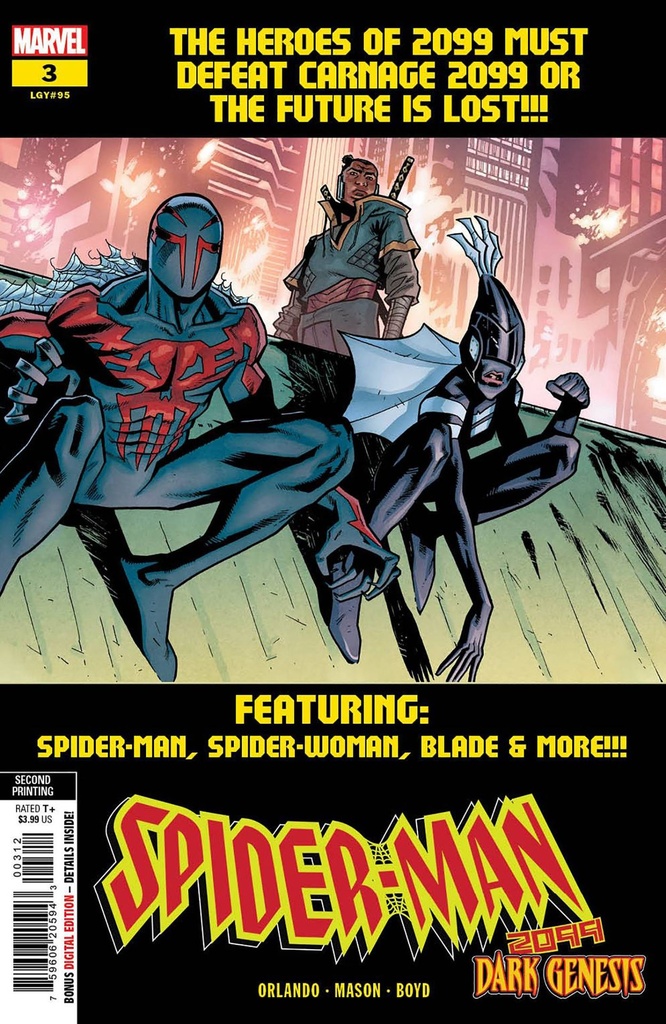 Spider-Man 2099: Dark Genesis #3 of 5 (2nd Printing Justin Mason Variant)