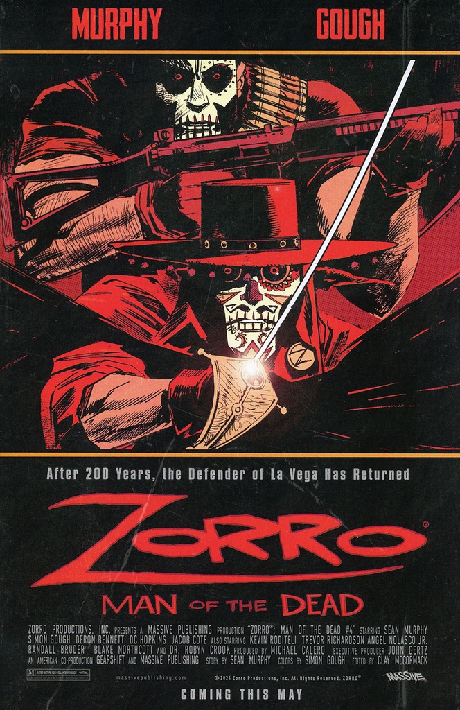 Zorro: Man of the Dead #4 of 4 (Cover C Movie Homage Variant)