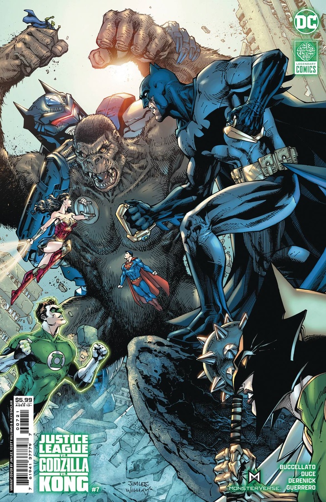 Justice League vs. Godzilla vs. Kong #7 of 7 (Cover B Jim Lee & Scott Williams Card Stock Variant)