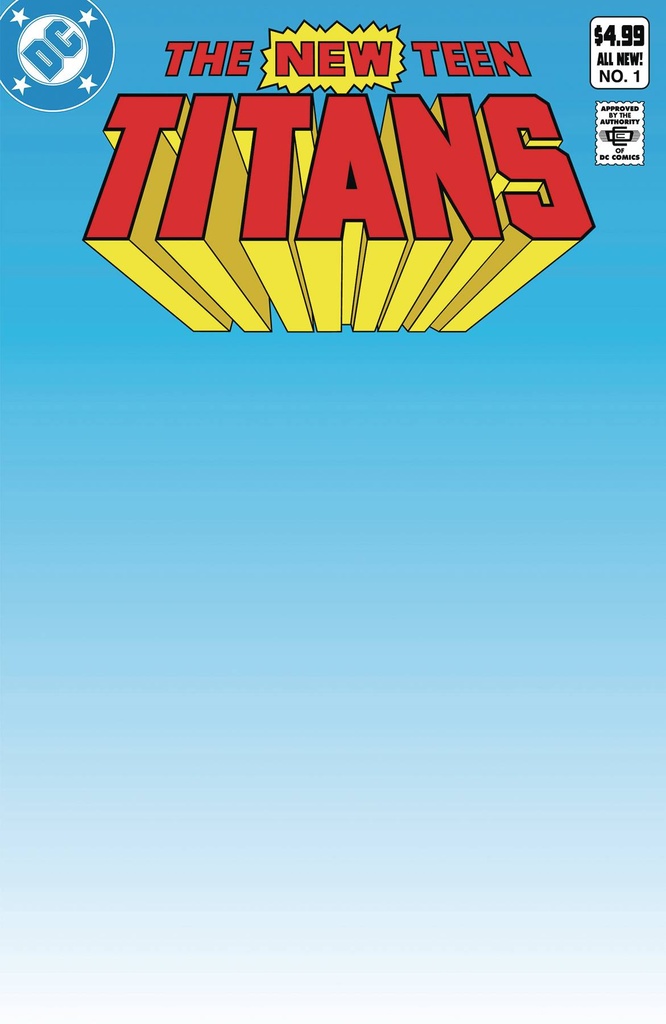 New Teen Titans #1 (Facsimile Edition Cover C Blank Card Stock Variant)