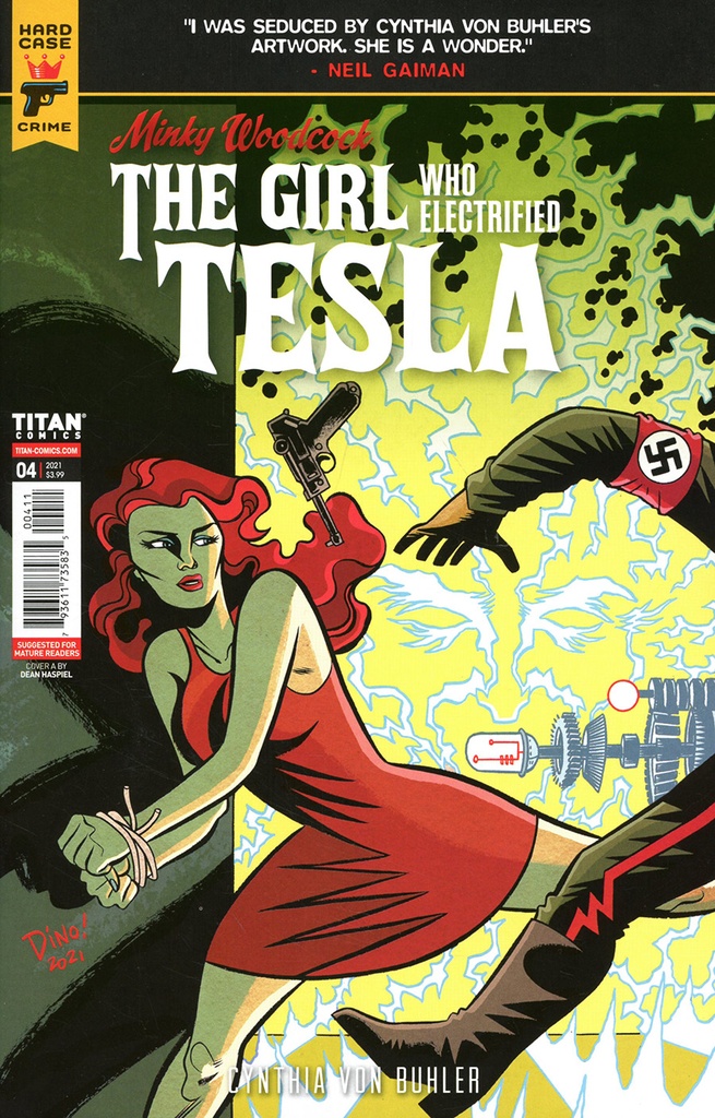 Minky Woodcock: The Girl Who Electrified Tesla #4 (Cover a Dean Haspiel)