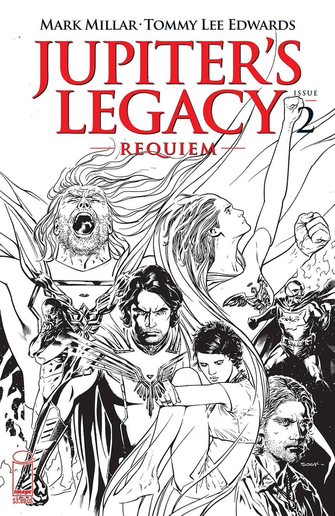 Jupiter's Legacy: Requiem #2 of 12 (Cover C Ryan Sook B&W Variant)