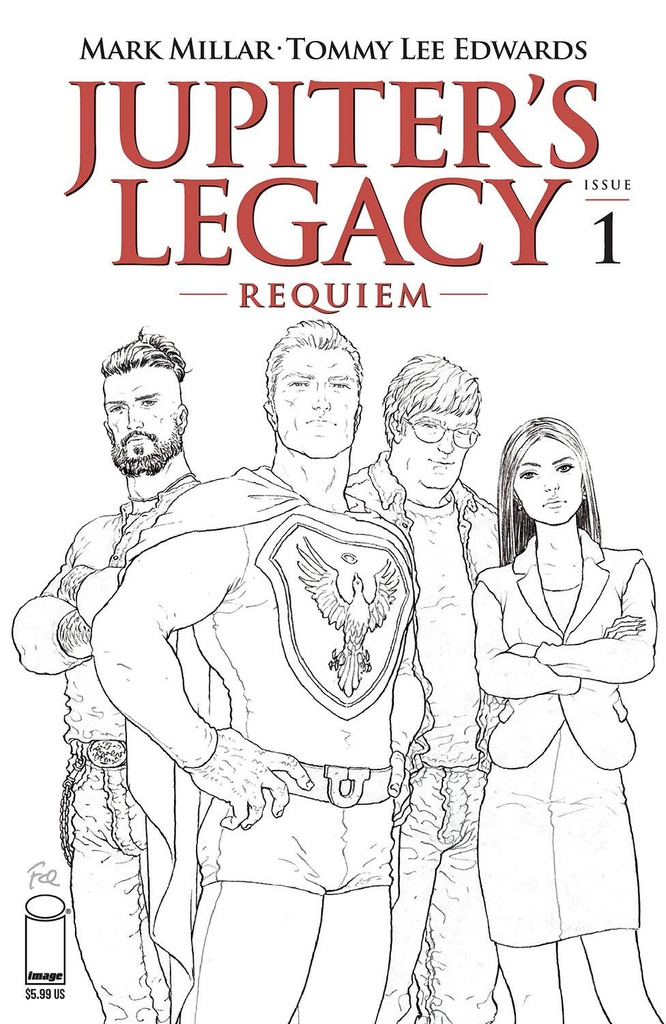 Jupiter's Legacy: Requiem #1 of 12 (Cover C Frank Quitely B&W Variant)