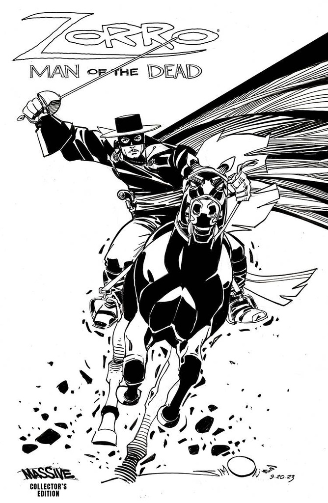 Zorro: Man of the Dead #2 of 4 (Cover F Walt Simonson B&W Backer Variant)