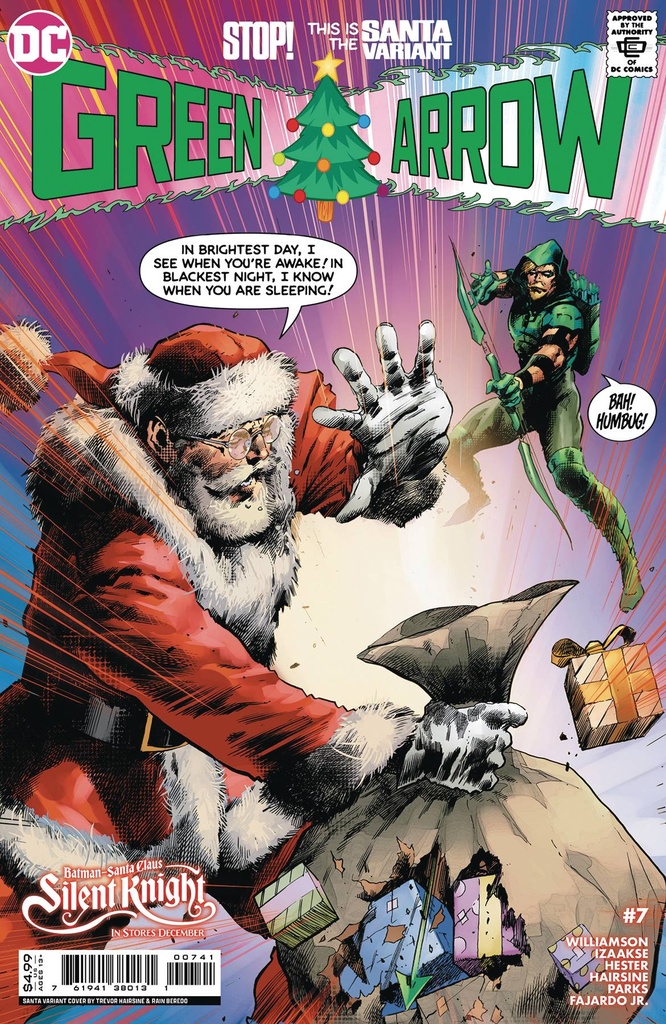 Green Arrow #7 of 12 (Cover C Trevor Hairsine Santa Card Stock Variant)